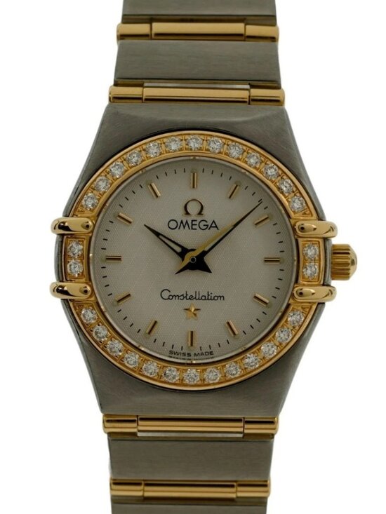 Omega 22.5mm Ladies Constellation Linen Dial+ Diamond Bezel Watch! Ref: 1267.30! main image 3